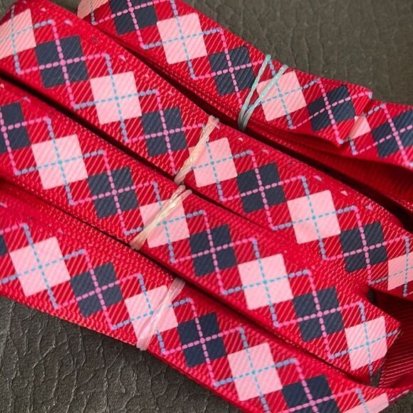 Grosgrain Ribbon 5/8” 5 yards yds 5/$20 NEW 1/2” bows bow making shipping print - Picture 2 of 4
